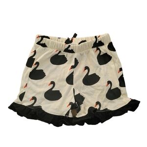 Yell-Oh Black Swans Frilled Shorts